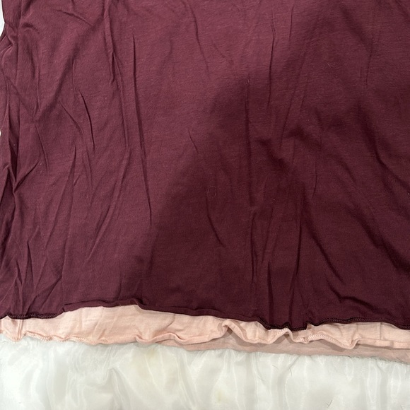Nice Maroon cotton J Jill turtleneck with pink lining and highlights. size M - Picture 3 of 6